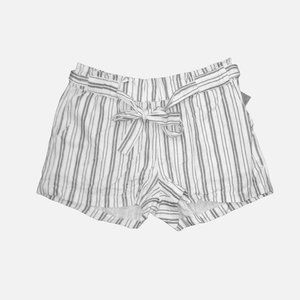 NWT Indigo Rising Striped Linen Blend Shorts
